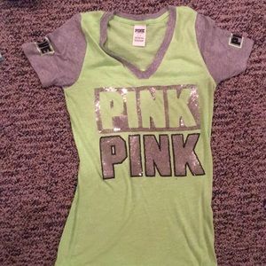 Lime green Pink t shirt